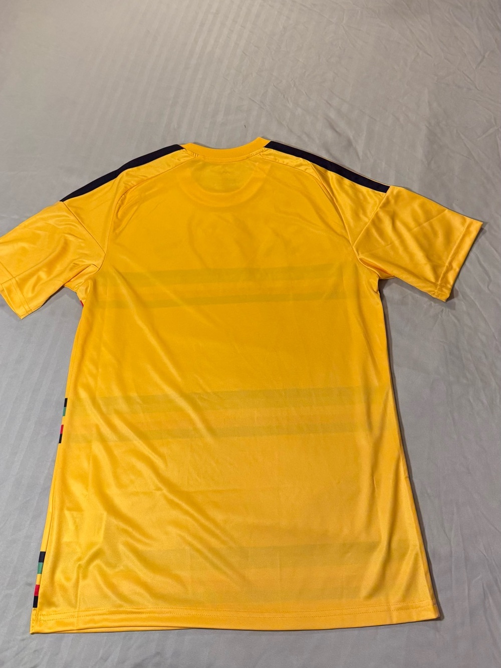 adidas Yellow Jamaica Stripe Soccer Jersey - Picture 5 of 5